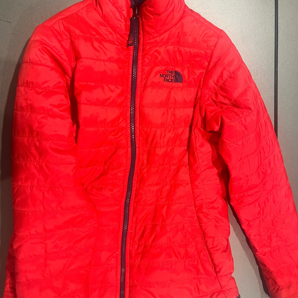 The North Face Red Puffer Jacket Insulated Quilted